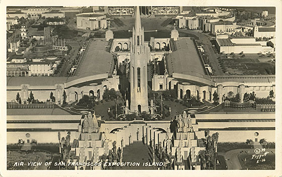 western gate Treasure Island postcard