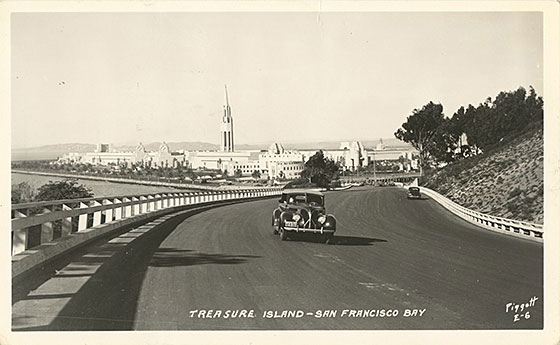 on ramp Treasure Island postcard